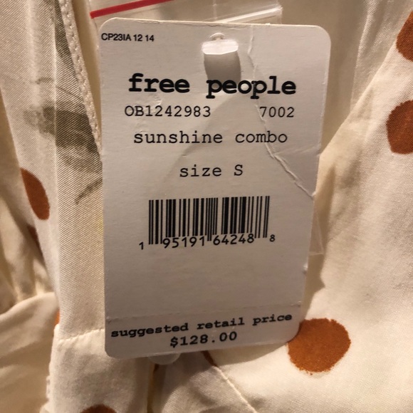 FREE PEOPLE Floral Long Sleeve Minidress in Sunshine Combo - Picture 9 of 9